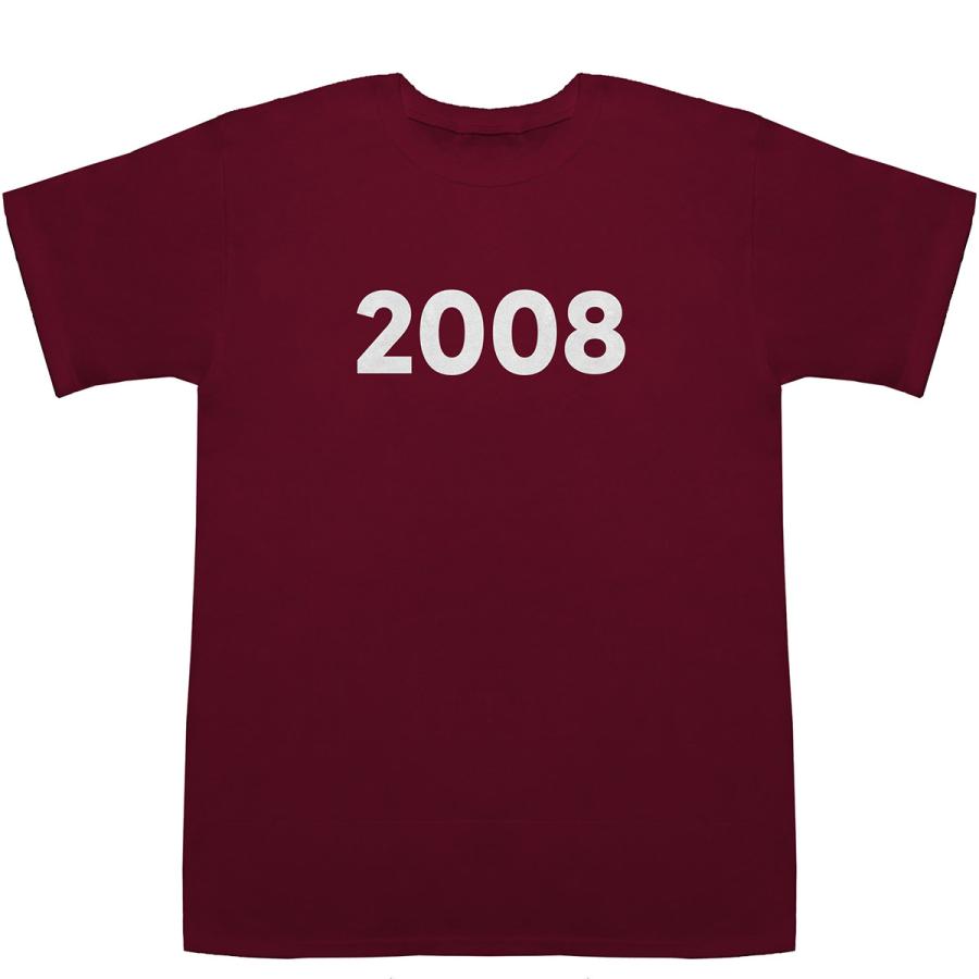 2008 T-shirts【Tシャツ】【ティーシャツ】【数字】【年代