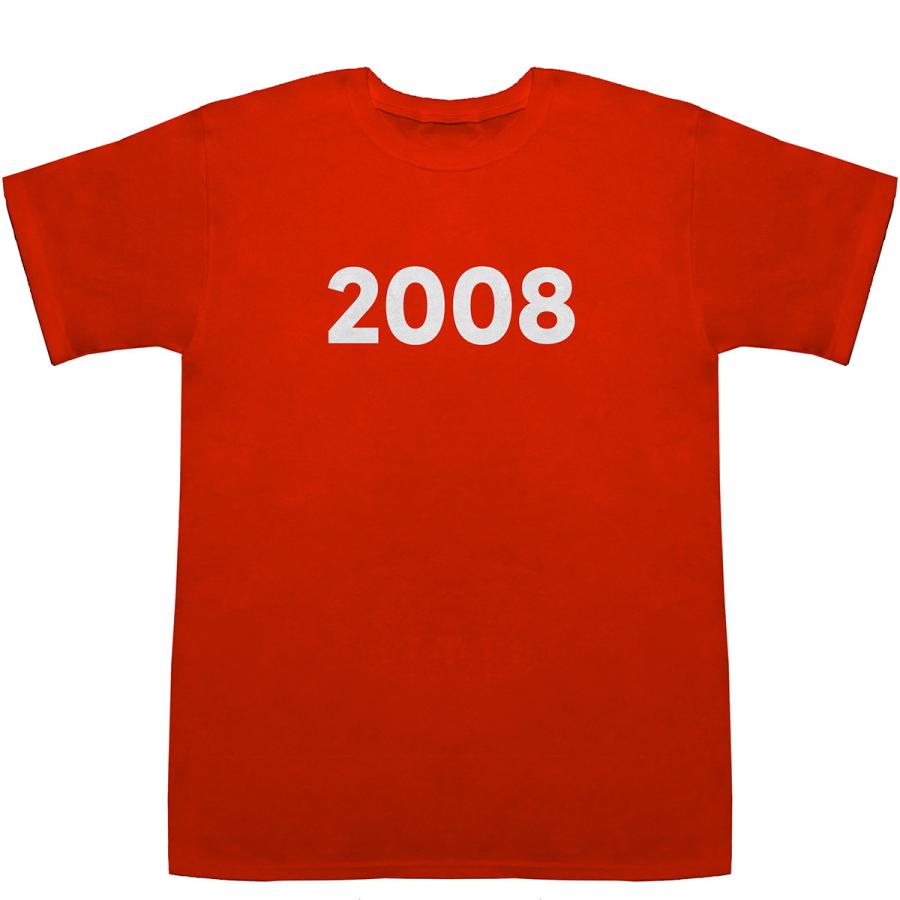 2008 T-shirts【Tシャツ】【ティーシャツ】【数字】【年代