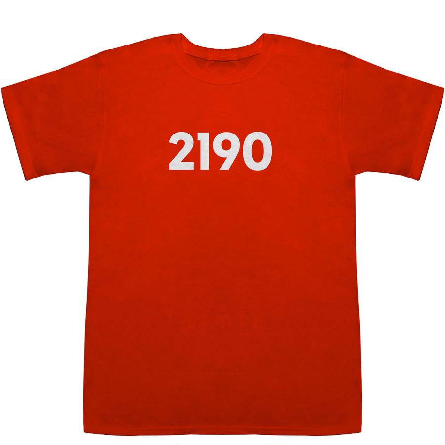 2190 T-shirts【Tシャツ】【ティーシャツ】【数字】【年代】【品番
