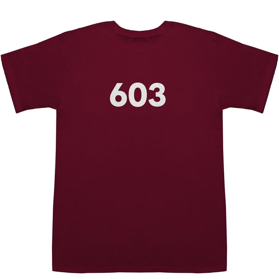 603 T-shirts【Tシャツ】【ティーシャツ】【数字】【年代】【品番 