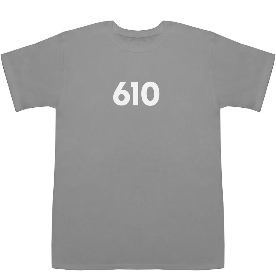 610 T-shirts【Tシャツ】【ティーシャツ】【数字】【年代】【品番