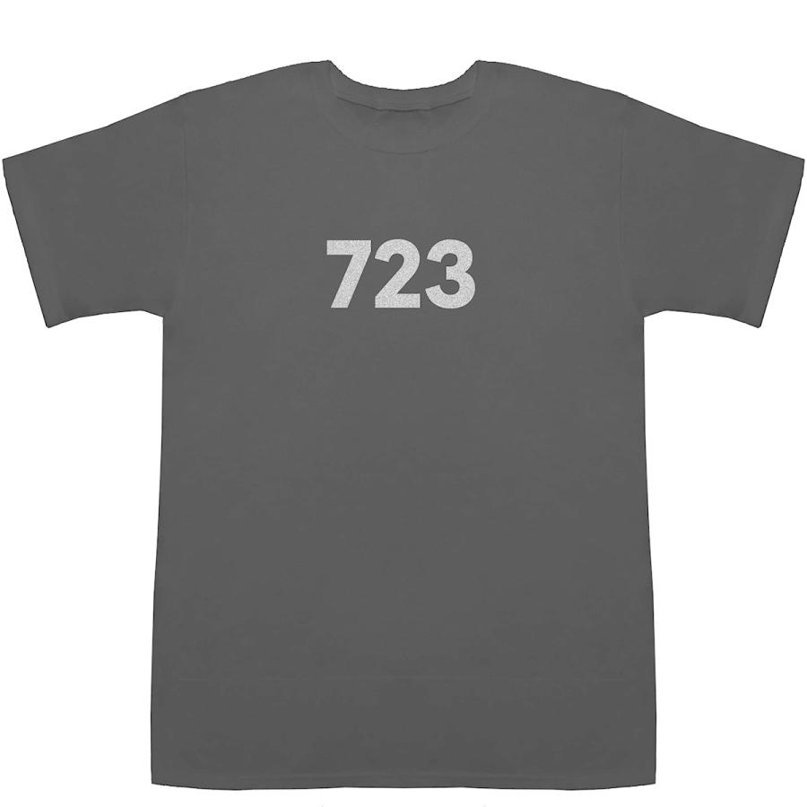 723 T-shirts【Tシャツ】【ティーシャツ】【数字】【年代】【品番