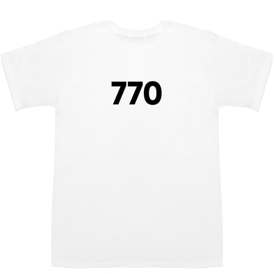 770 T-shirts【Tシャツ】【ティーシャツ】【数字】【年代】【品番