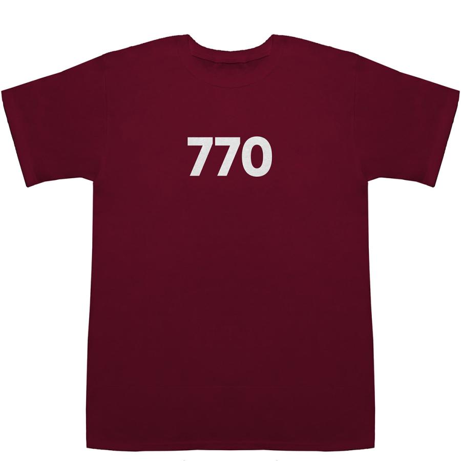 770 T-shirts【Tシャツ】【ティーシャツ】【数字】【年代】【品番