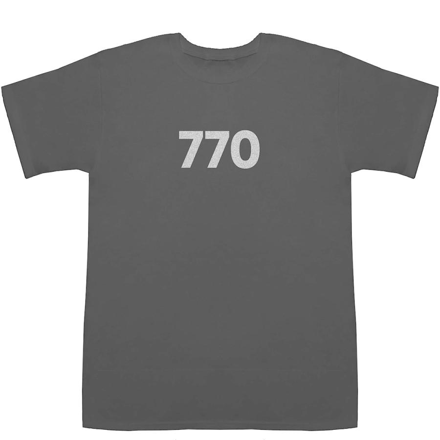770 T-shirts【Tシャツ】【ティーシャツ】【数字】【年代】【品番