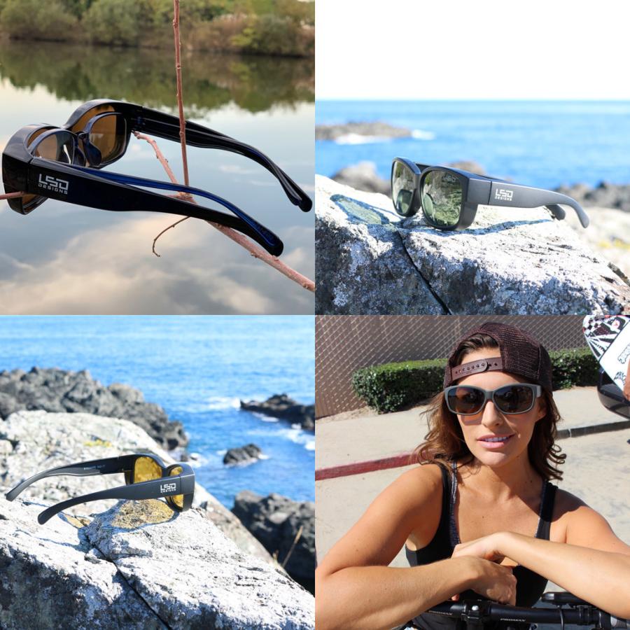 ○LSDデザイン 偏光サングラス オーバーグラスType2 マットブラック