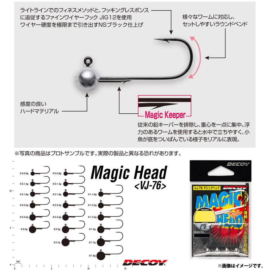 カツイチ ○デコイ VJ-76 マジックヘッド Magic Head 【メール便配送可