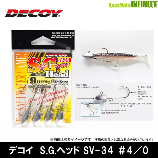 SALENEW大人気!SALENEW大人気!カツイチ デコイ S.G.ヘッド BT SV−34BT 1/2oz #3/0 シルバー フィッシング カツイチ SV-34BT 0-14g