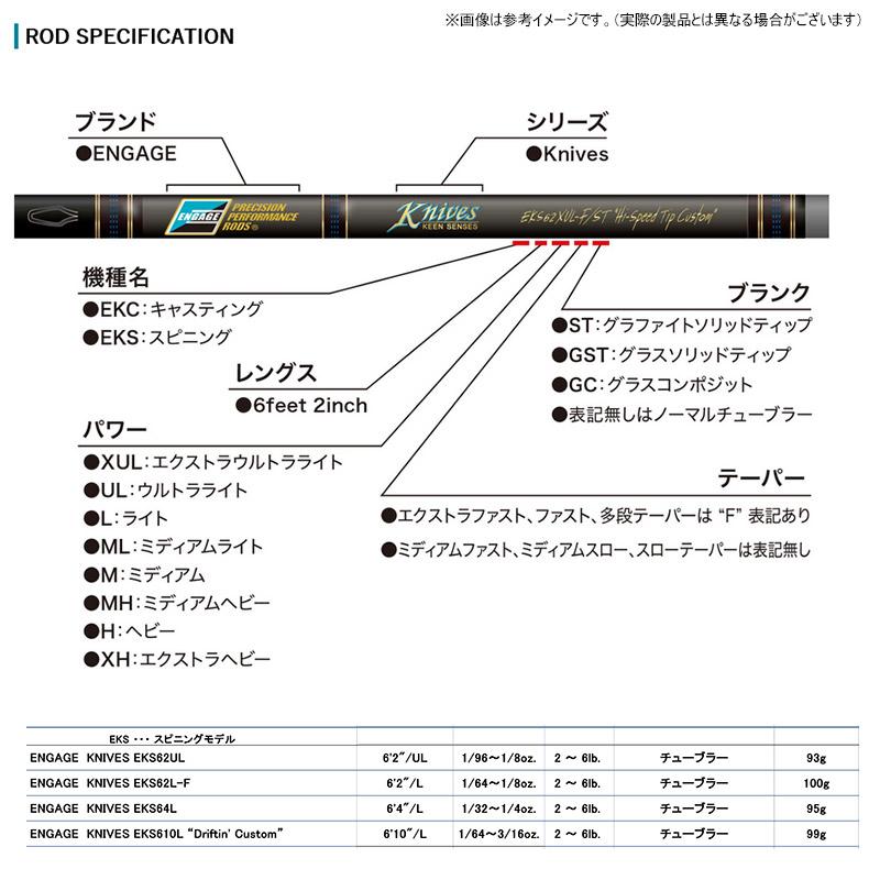 ○グラスルーツ エンゲージ ナイヴス EKS64L (スピニングモデル