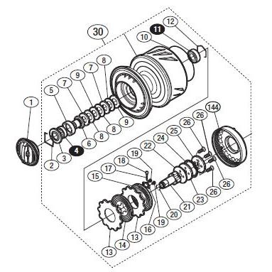 ●シマノ　13ステラSW  20000PG(030733)用 純正標準スプール (パーツ品番10HQG)　【キャンセル及び返品不可商品】 【まとめ送料割】｜bass-infinity