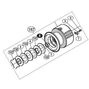 ●シマノ　15 ツインパワー 4000HG (033727)用 純正標準スプール (パーツ品番1089Q)　【キャンセル及び返品不可商品】 【まとめ送料割】