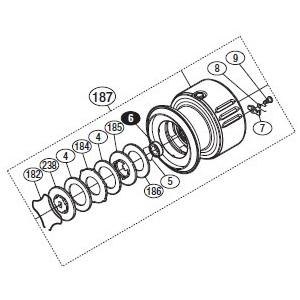 ●シマノ　15 ツインパワー 4000XG (033734)用 純正標準スプール (パーツ品番1089Q)　【キャンセル及び返品不可商品】 【まとめ送料割】