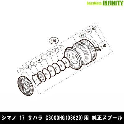 シマノ（SHIMANO） ○シマノ 17 サハラ C3000HG (036292)用 純正標準