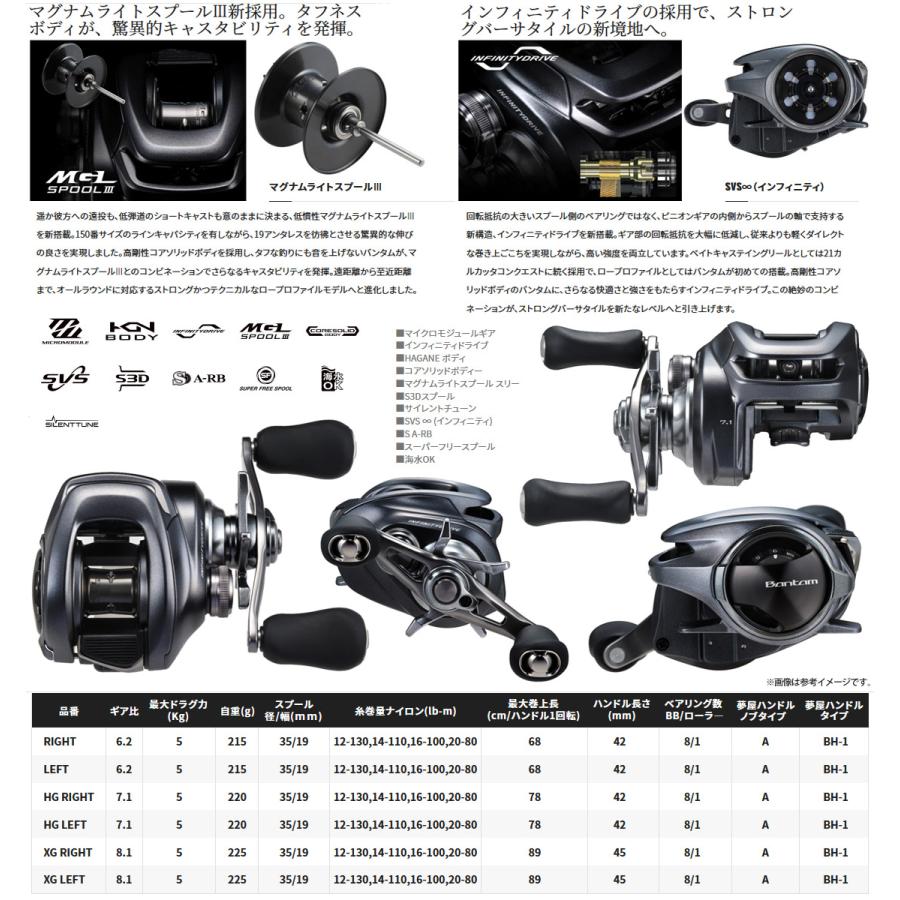 シマノ ○シマノ 22 バンタム Bantam XG LEFT 左ハンドル シマノ ○シマノ 22 バンタム Bantam XG LEFT 左ハンドル