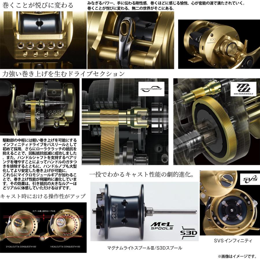 シマノ（SHIMANO） 22 カルカッタ コンクエスト 201XG (左ハンドル
