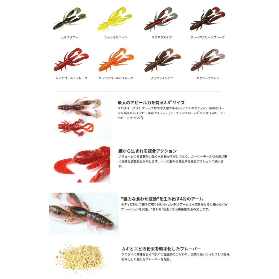 ジャッカル チャンクロー クロダイ 2 8インチ メール便配送可 まとめ送料割 釣具のバスメイトインフィニティ 通販 Paypayモール