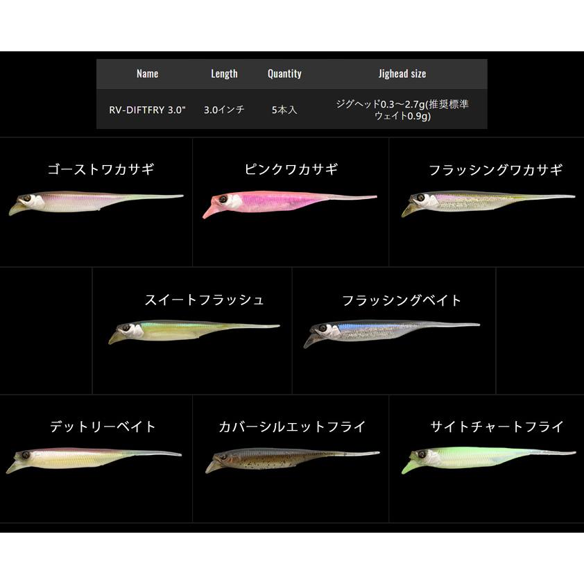 ●ジャッカル リボルテージ RV-ドリフトフライ 3.0インチ 【メール便配送可】 【まとめ送料割】|釣具のバスメイトインフィニティ|01