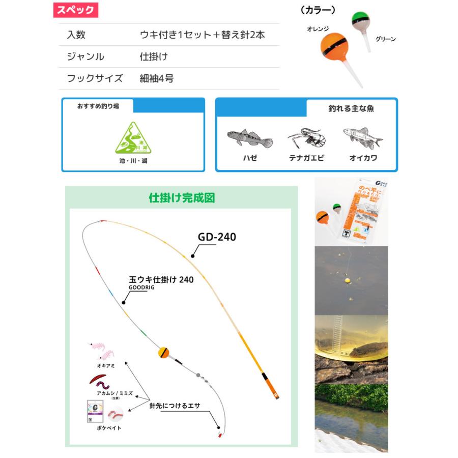 ジャッカル グッドリグ 玉ウキ仕掛け240 メール便配送可 まとめ送料割 釣具のバスメイトインフィニティ 通販 Paypayモール