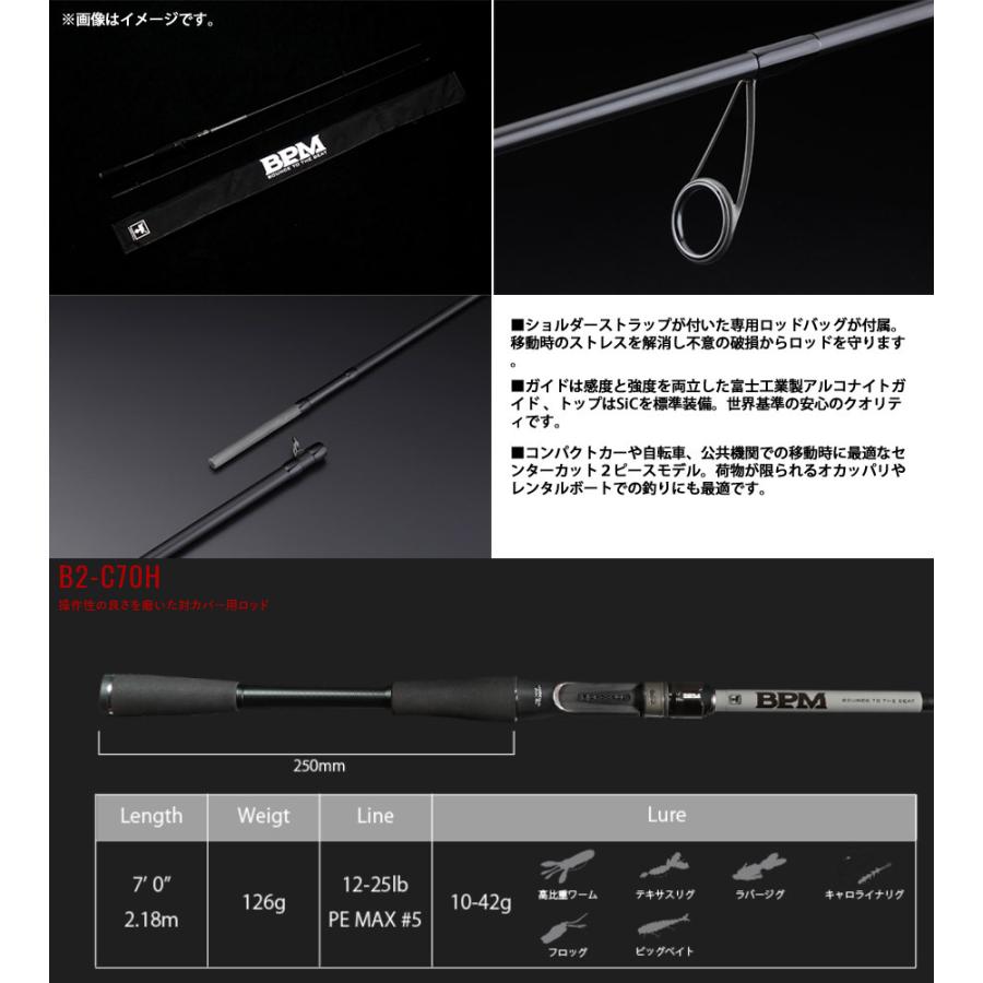 JACKALL ○ジャッカル 22 BPM ビーピーエム B2-C70H 2ピース JACKALL ○ジャッカル 22 BPM ビーピーエム B2-C70H 2ピース