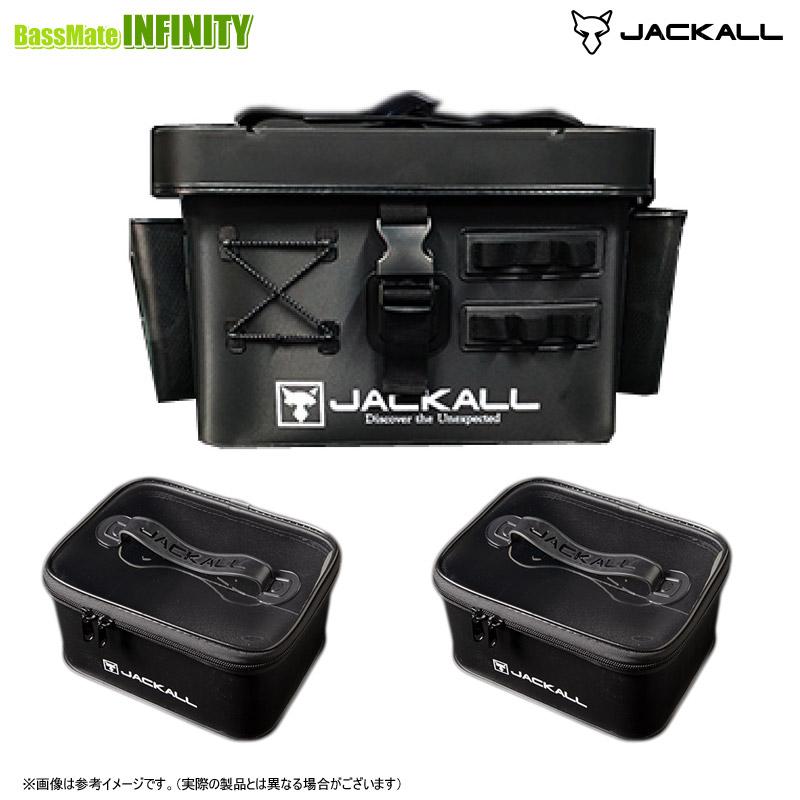 ジャッカル タックルコンテナR ブラック Mサイズ (ロッドホルダーあり  