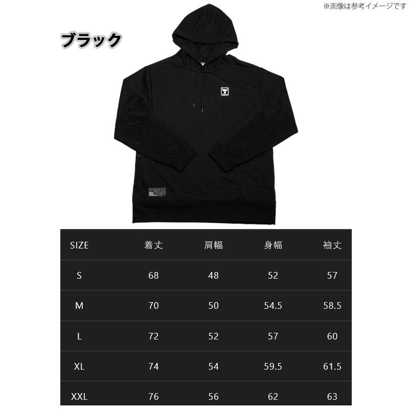 フィッシング JACKALL ブラック フード付きパーカー