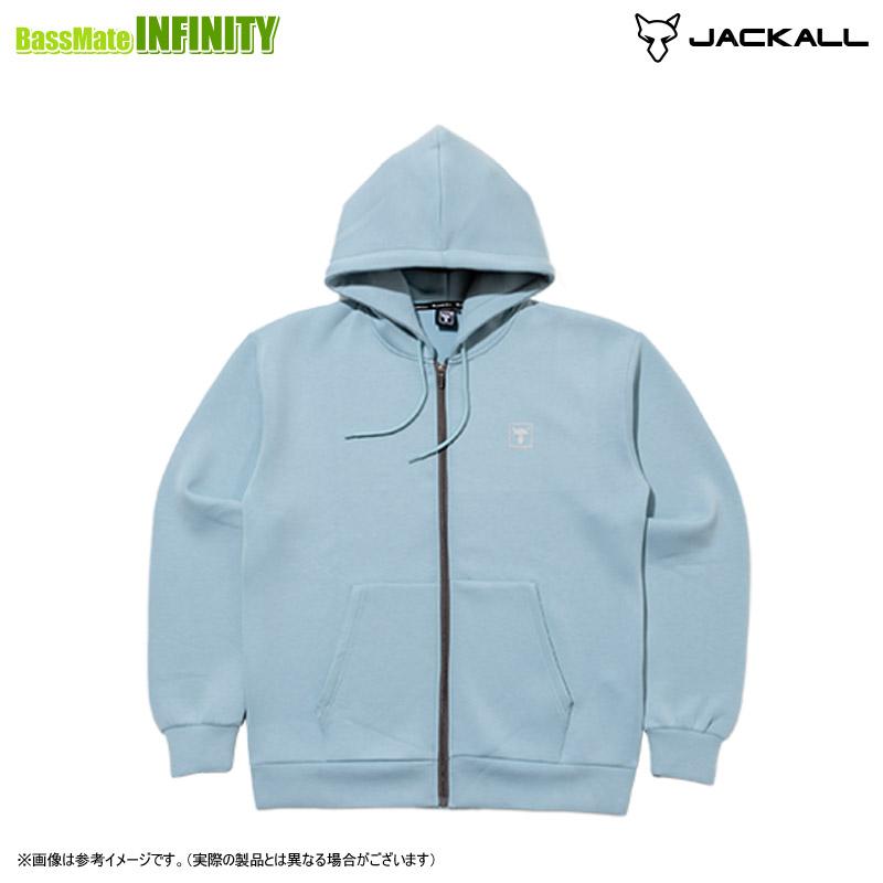 ジャッカル　ジップアップパーカー　サックスブルーXL JACKALL（ジャッカル） ○ジャッカル ジャージージップアップロゴ