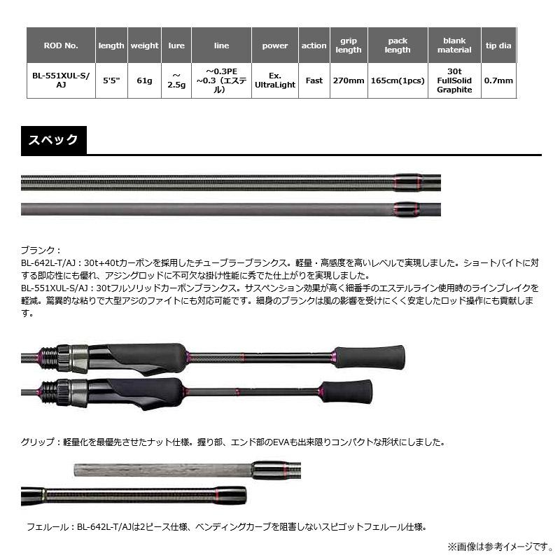 BAY LINER ○スミス ベイライナーAJ BL-551XUL-S/AJ (スピニングモデル