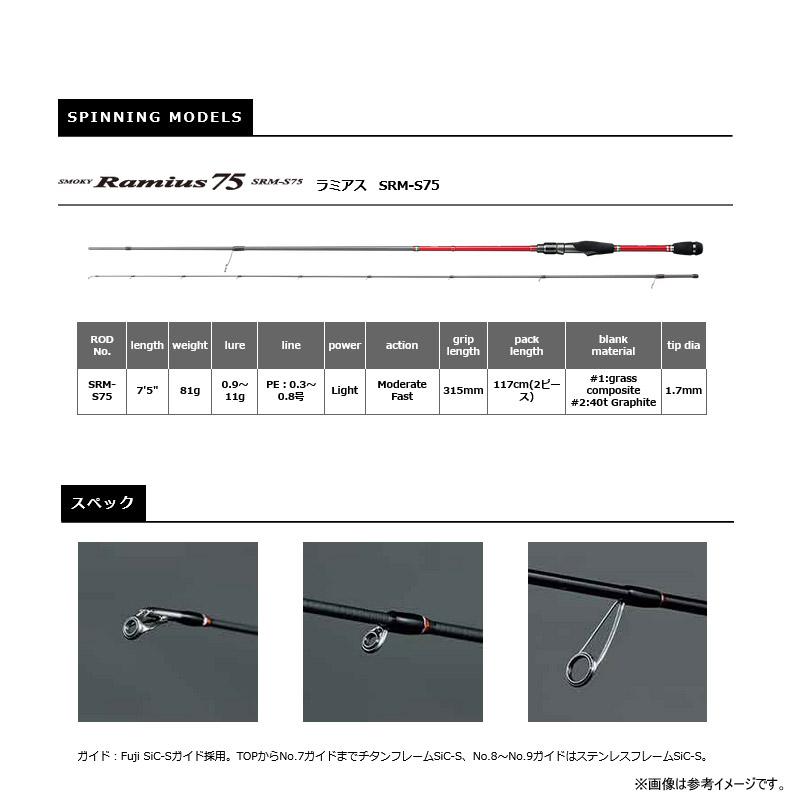 ●スミス　 スモーキー ラミアス SRM-S75 (スピニングモデル)｜bass-infinity｜03
