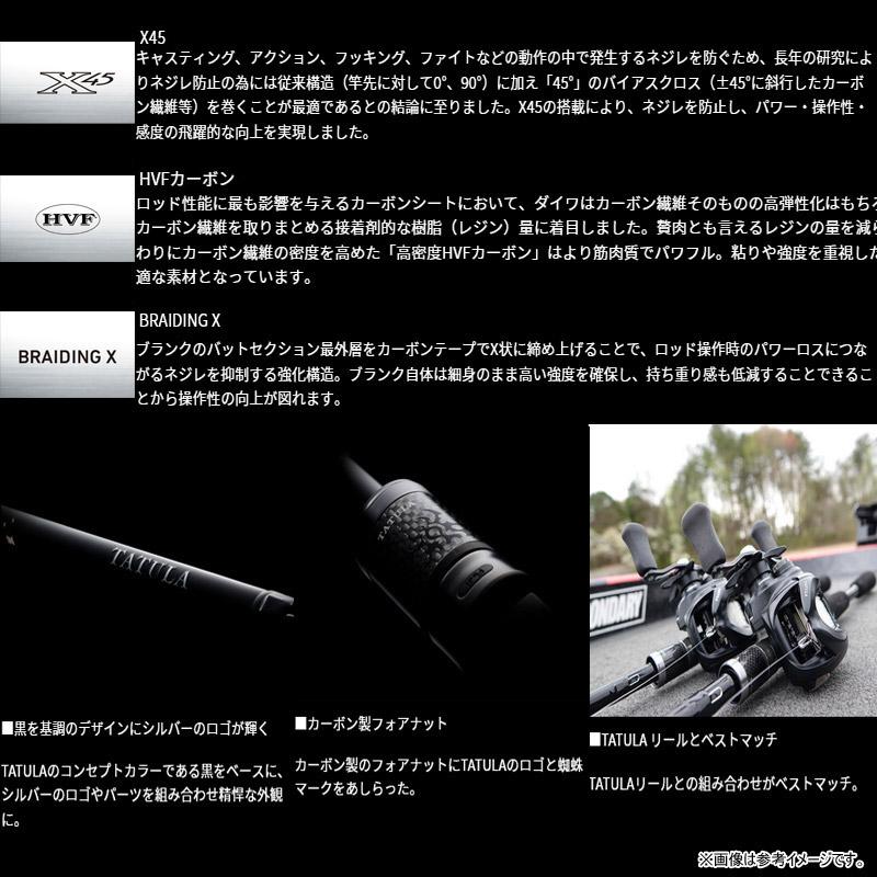 【バス釣り(ベイト)入門セット】●ダイワ　タトゥーラ XT 652LFB （ベイトモデル）＋ダイワ　24 タトゥーラ TW 100L (左ハンドル)｜bass-infinity｜02