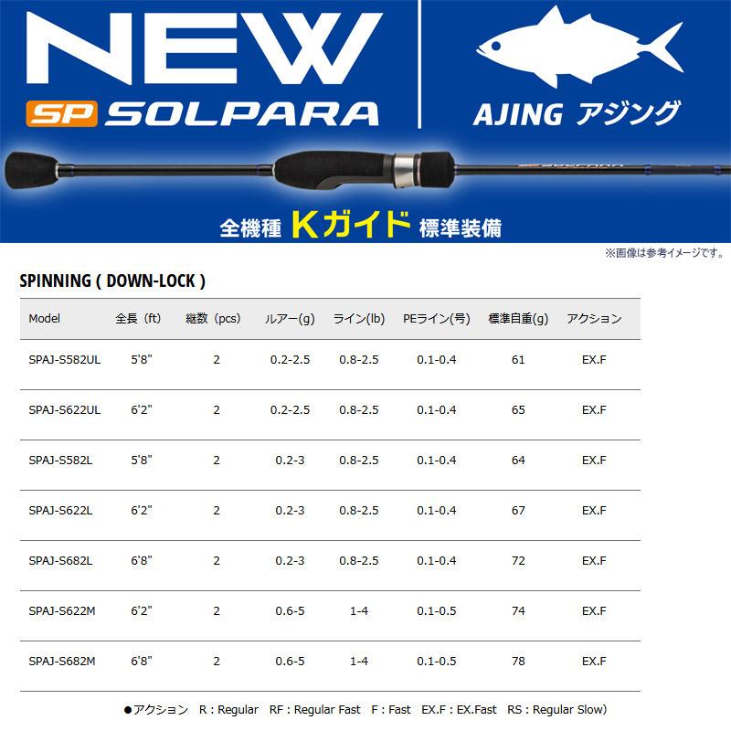 【送料無料】【PE0.4号(約100m)糸付き】【アジング入門セット】●メジャークラフト　NEW 24 ソルパラ SPAJ-S682M アジング＋ダイワ　16 リーガル 2004H ソルパラ 【送料無料】【PE0.4号(約100m)糸付き】【アジング入門セット