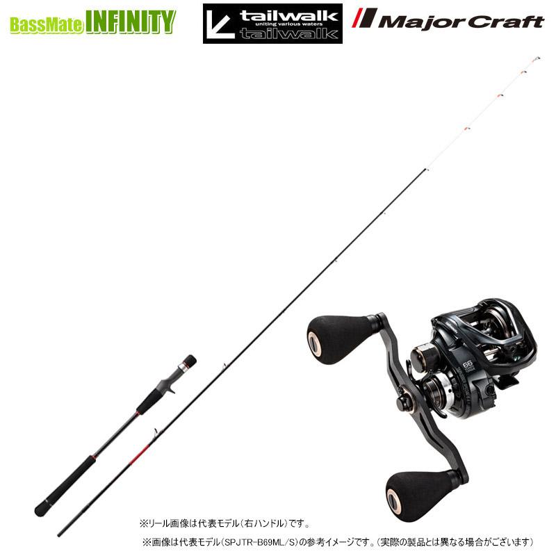 【タイラバ入門セット】●メジャークラフト　25 ソルパラ タイラバモデル SPJTR-B69ML/S (ベイト DOWN-LOCK)＋テイルウォーク　タイゲーム 100-DH/L (左ハンドル) ソルパラ 【タイラバ入門セット】○メジャークラフト 25 タイラバ