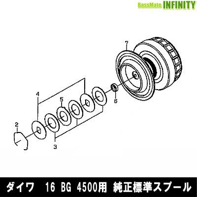●ダイワ　16 BG 4500(4960652196253)用 純正標準スプール (部品コード6J453201)　【キャンセル及び返品不可商品】 【まとめ送料割】