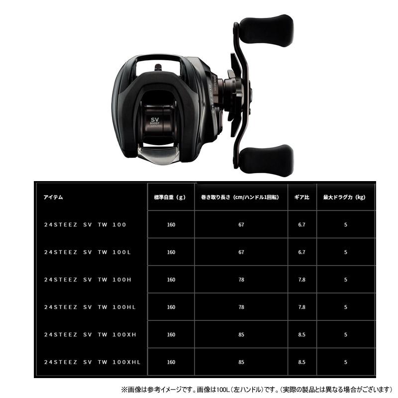 DAIWA（ダイワ） ○ダイワ 24 スティーズ SV TW 100L （左ハンドル