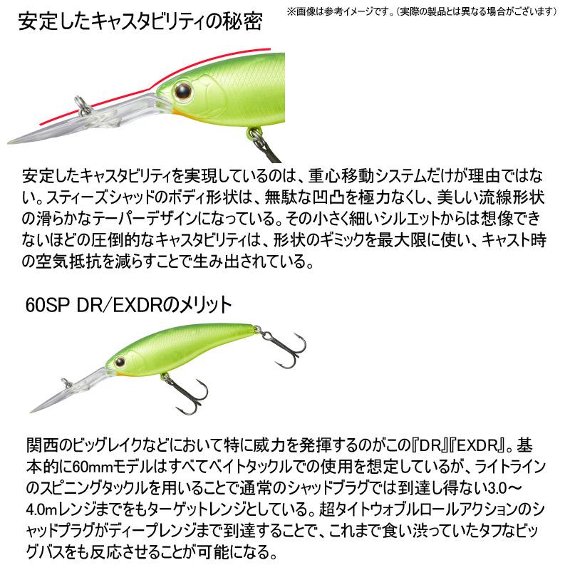 スティーズシャッド まとめ売り DAIWA（ダイワ） 【在庫限定25％OFF】ダイワ スティーズ シャッド 60SP
