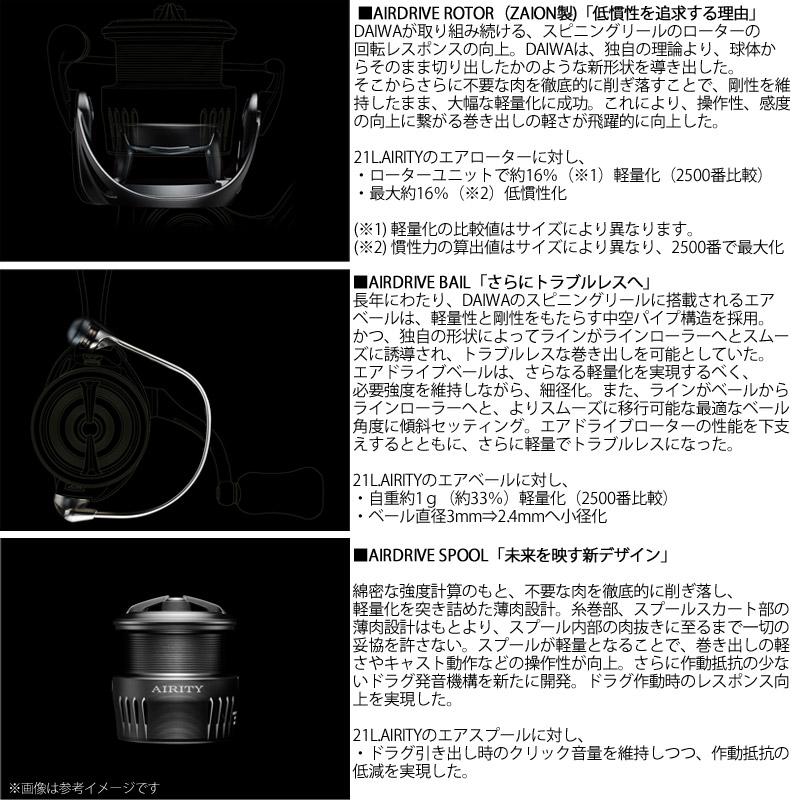 DAIWA（ダイワ） ○ダイワ 23 エアリティ ST SF2000SS-H 【まとめ送料