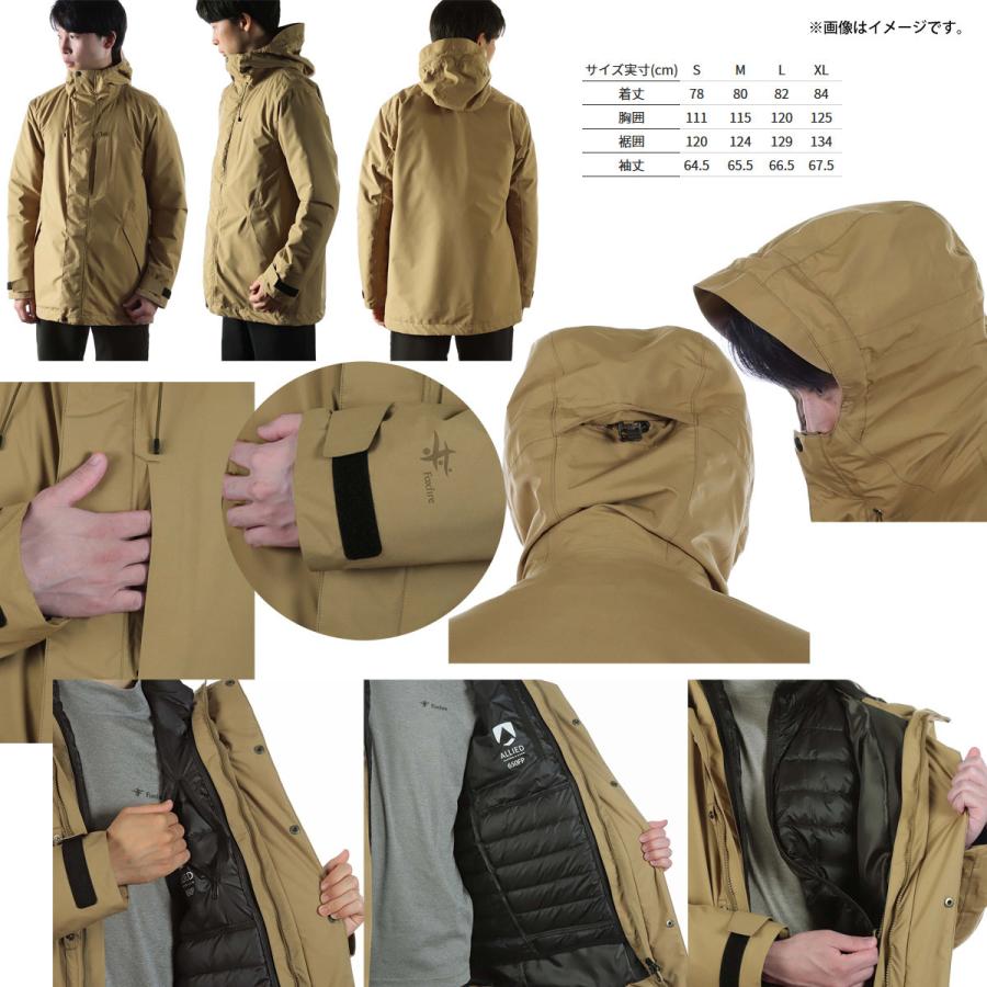 ケットはそ フォックスファイヤー 通販 Paypayモール アクシス3wayコート メンズ カーキ 釣具の
