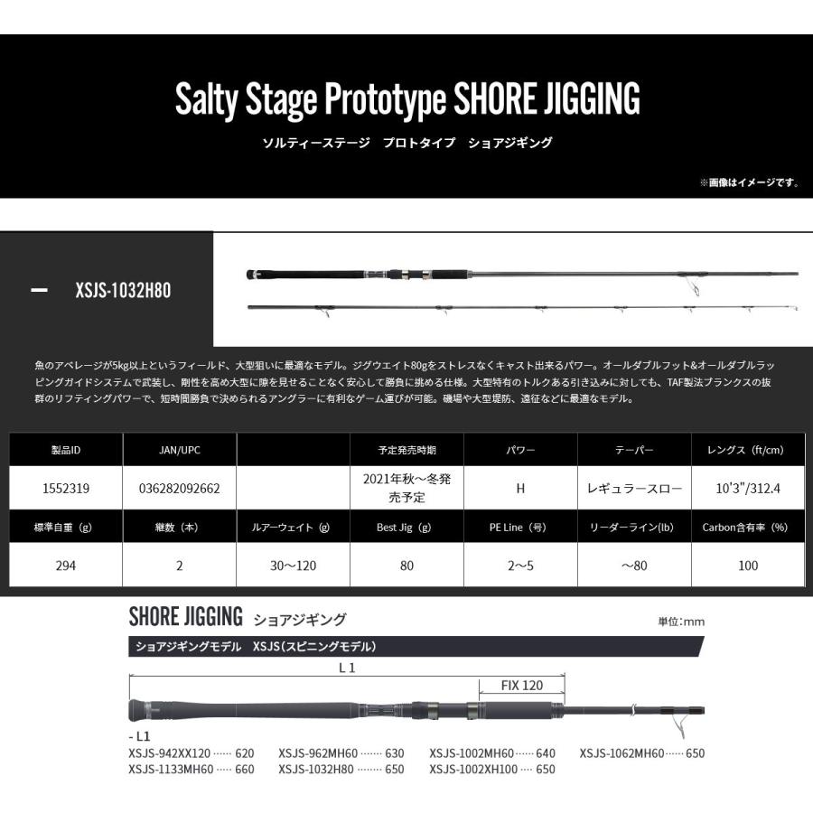 ●アブガルシア　ソルティーステージ プロトタイプ ショアジギング XSJS-1032H80 (スピニングモデル) XSJS 1032H80