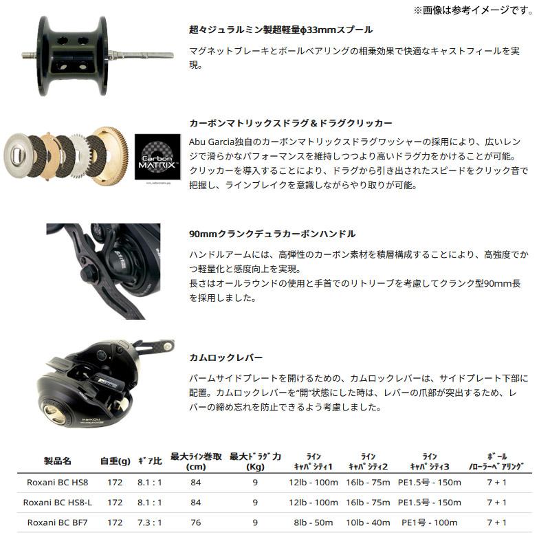 ●アブガルシア Abu　ロキサーニ BC HS8(右ハンドル) 【まとめ送料割】｜bass-infinity｜03