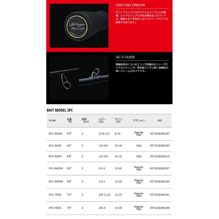 ●メジャークラフト　デイズ DYC-702H (2ピース ベイトモデル)｜bass-infinity｜02