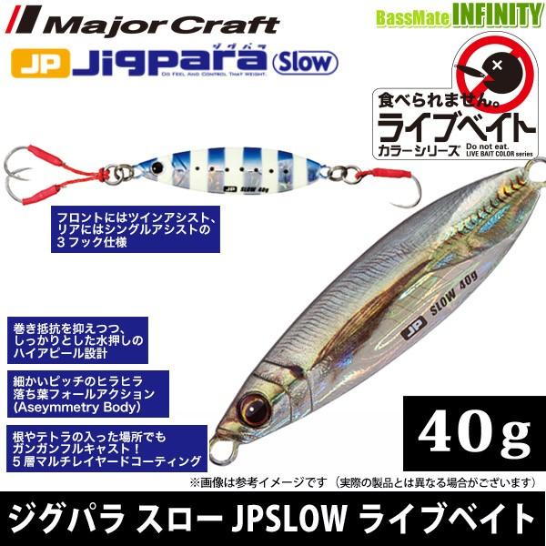 メジャークラフト ジグパラ スロー Jpslow 40g L ライブベイトカラー Canadadestino Com Br