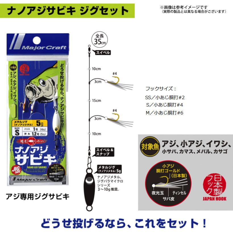 ●メジャークラフト　ナノアジサビキ ジグセット AD-SABIKI SET 【メール便配送可】 【まとめ送料割】 | Major Craft | 01