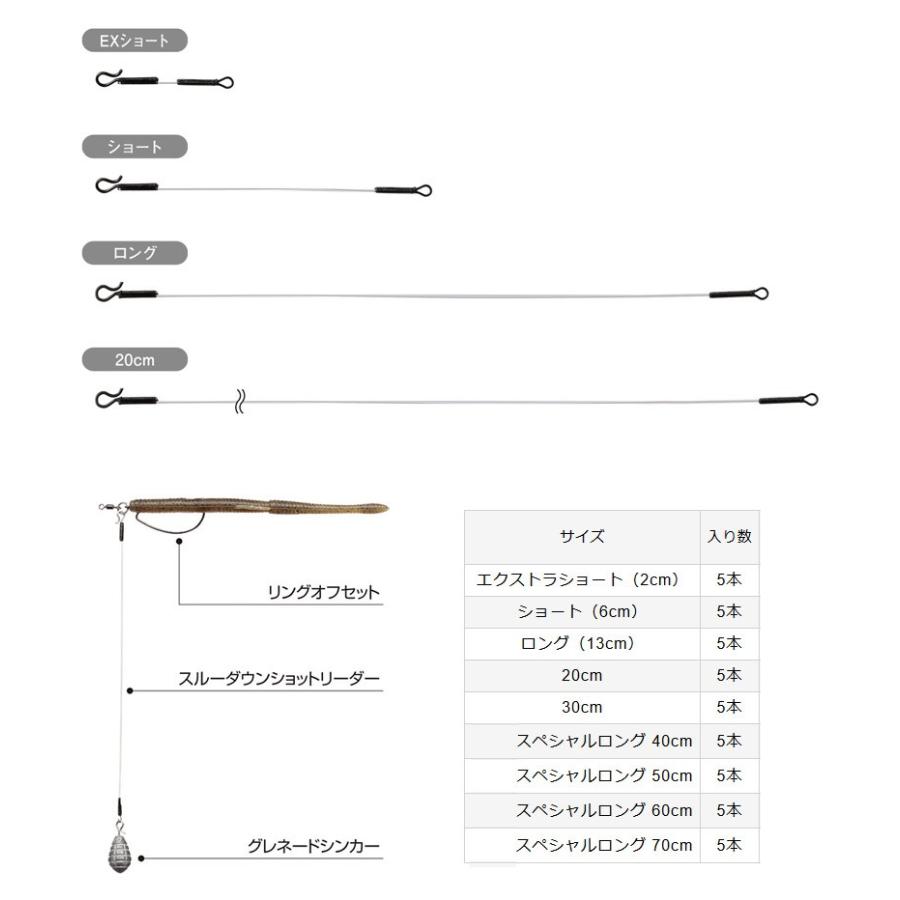 ●ノガレス Nogales　スルーダウンショットリーダー 20-30cm 【メール便配送可】 【まとめ送料割】｜bass-infinity｜02