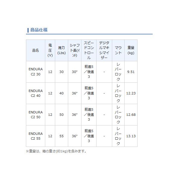 ○MINNKOTA ミンコタ ENDURA エンデューラ C2 50 36インチ : 釣具の