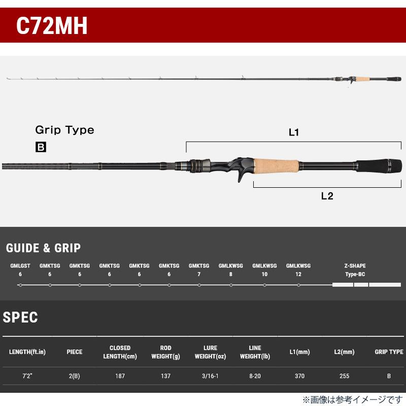 テイルウォーク (Tailwalk) ロッド フルレンジ (’22モデル) C72MH tailwalk（テイルウォーク） ○テイルウォーク フルレンジ 22モデル