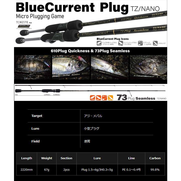 【送料無料】ヤマガブランクス　ブルーカレント・プラグ 73 Plug シームレス TZ/NANO（スピニングモデル）｜bass-infinity｜02