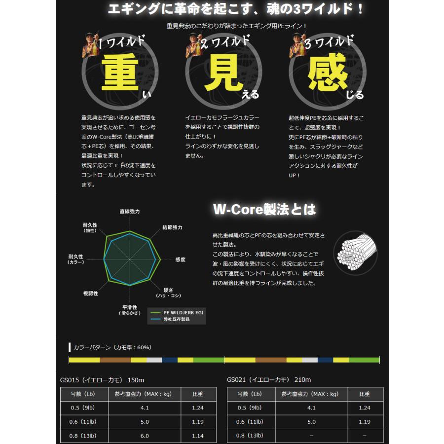 GOSEN（ゴーセン） ○ゴーセン PE ワイルドジャーク エギ 210m 0.5-0.6