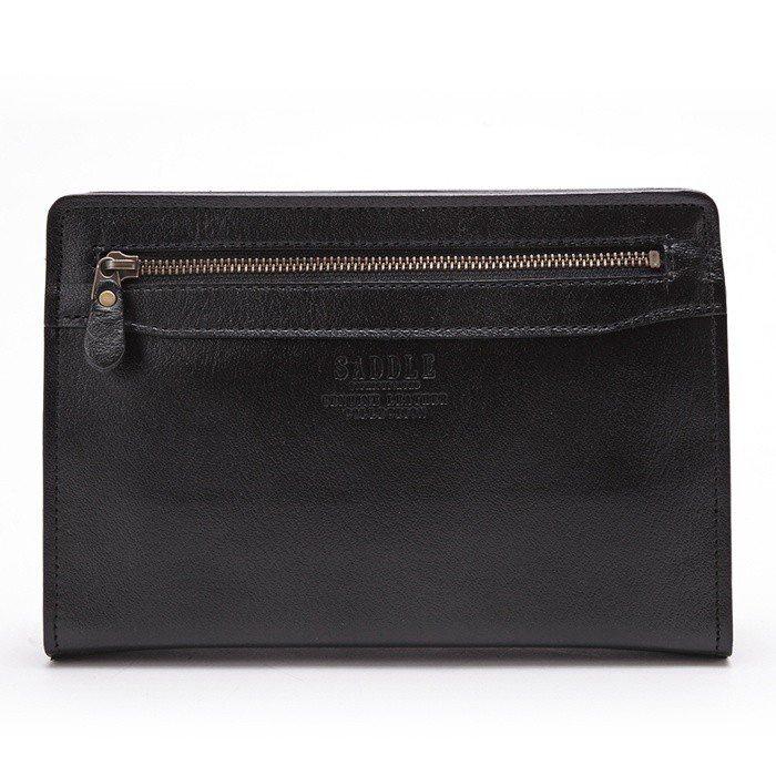 SADDLE（サドル） サドル牛革セカンドバッグM ブラック : BagShop