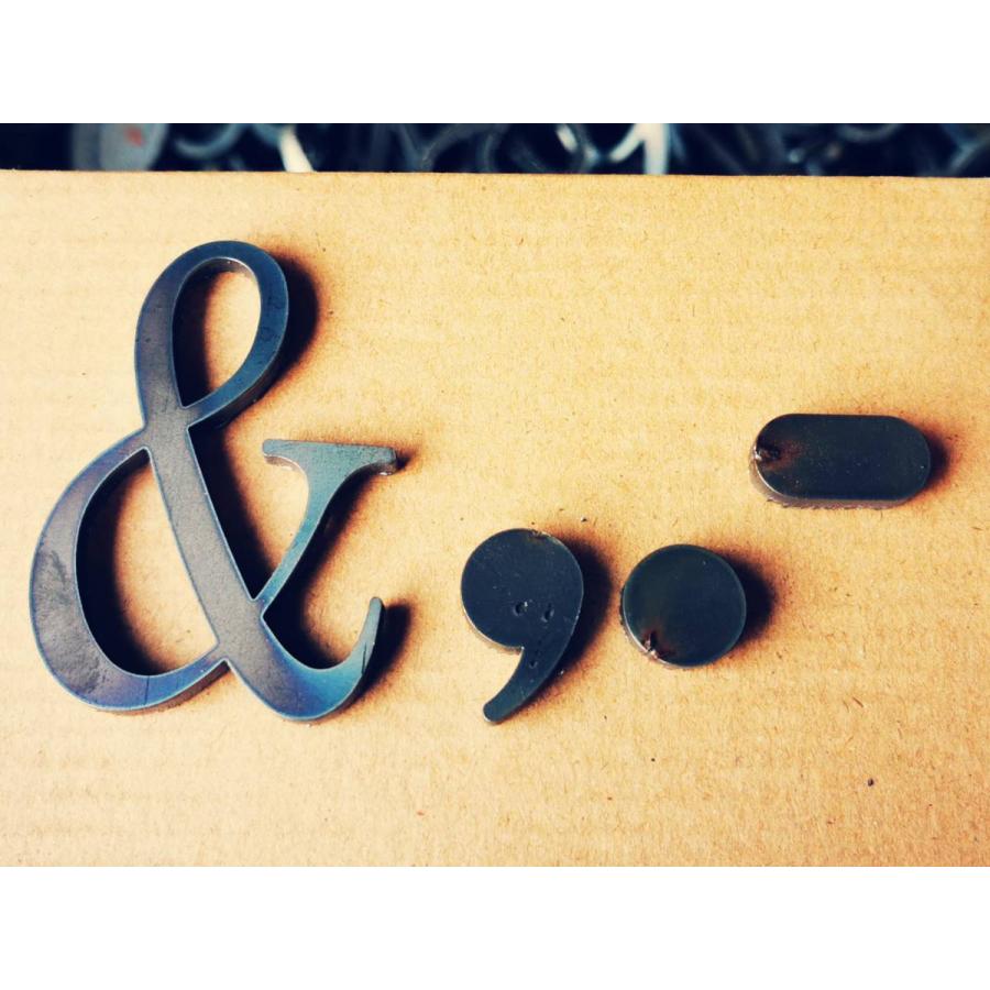 アルファベット・数字 加工文字用パーツ 【デザインカットアイアン