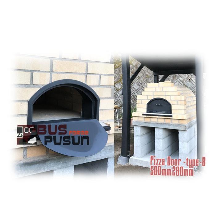 ピザ窯　一度使用 ピザ窯用の一枚扉・8号・DIY用【アイアン：在庫】耐熱塗装500mm
