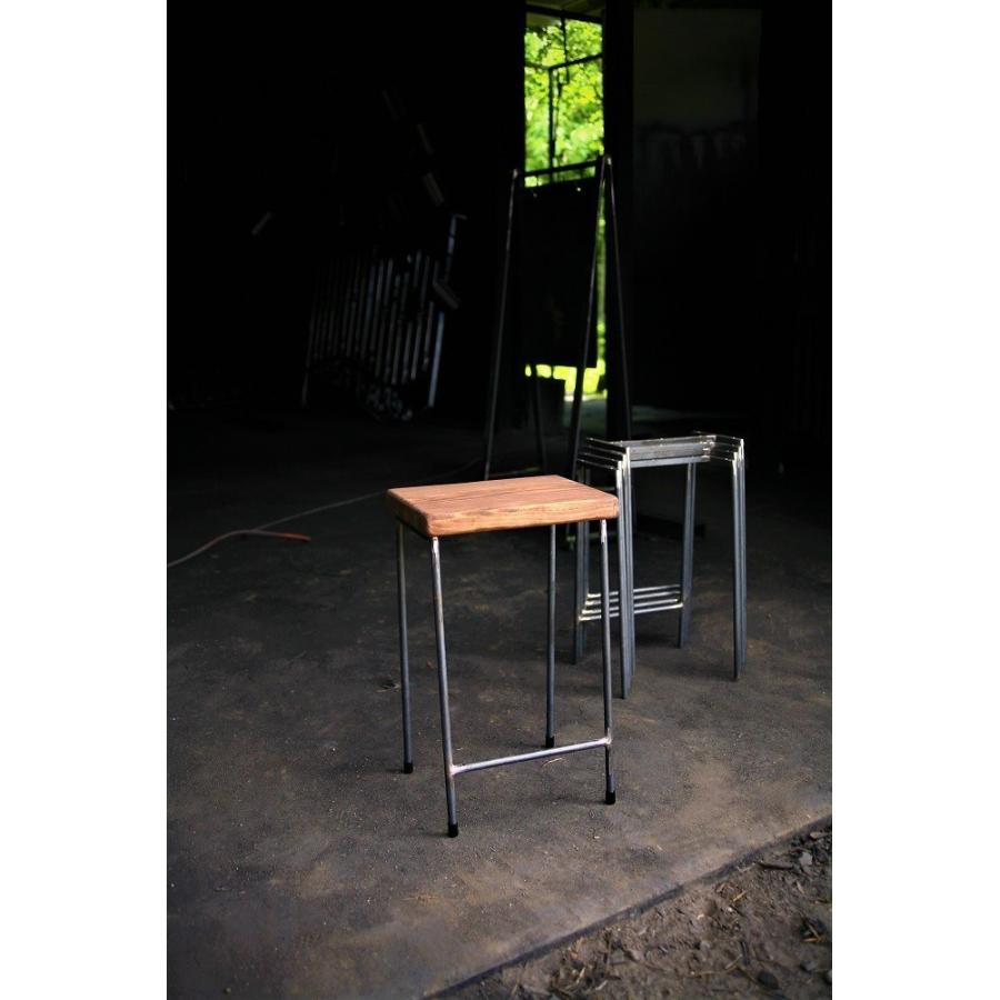 鉄職人の椅子】スツール2台セット【アイアン】高さ 50cm 高さの